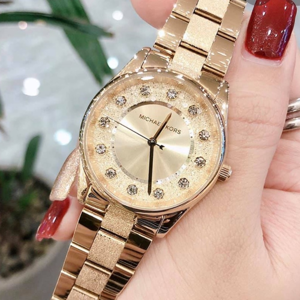 🆕Michael Kors Colette Three-Hand Gold-Tone Watch - Picture 2 of 14